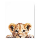 Couleur Aquarelle Bébé Lion Décor