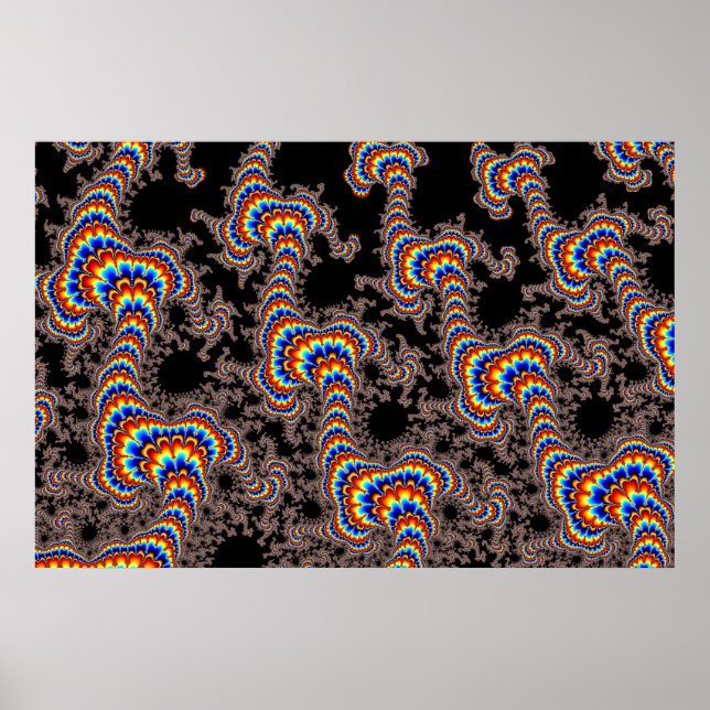 Poster Couleur - Art fractal (Devant)