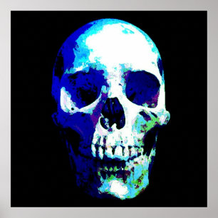 Poster Couleur bleu Pop Art