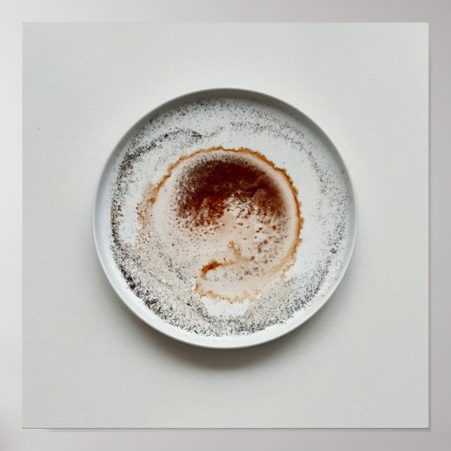 Poster Couleur café terrain texture art abstrait 20 (Devant)