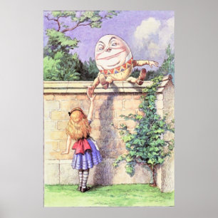 Poster Couleur complète Alice & Humpty Dumpty