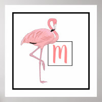 Couleur d'aquarelle de Flamant rose rose sur mesur