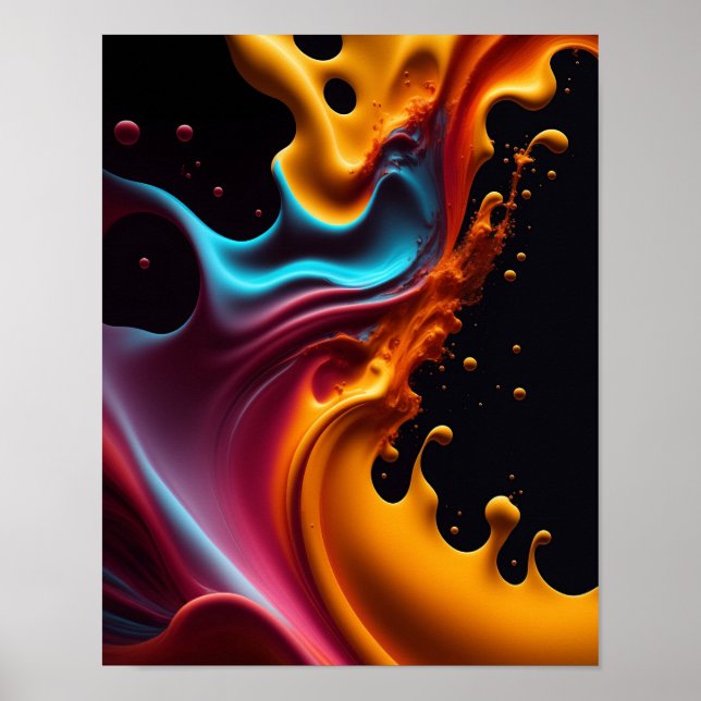 Poster couleur de l'affiche mélange de couleurs du graphi (Devant)