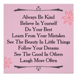 Poster Couleur de motivation inspirée de coutume de