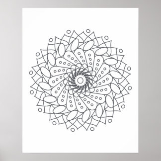 Poster Couleur de votre propre Mandala Wall Art