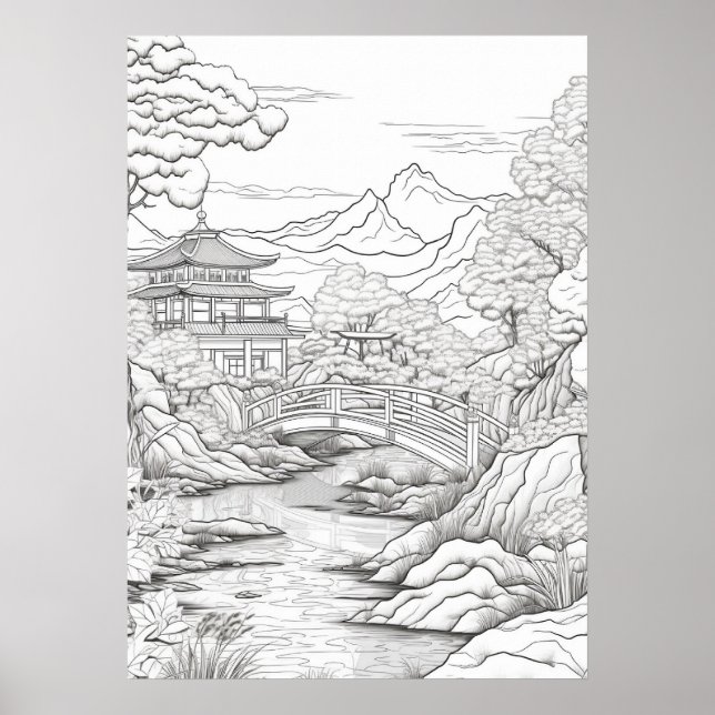 Poster Couleur de votre propre paysage asiatique Couleur  (Devant)
