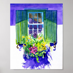 Poster Couleur d'eau de la fenêtre