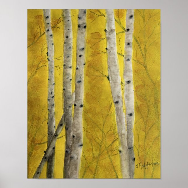 POSTER COULEUR D'EAU DE LA FORÊT ASPEN (Devant)