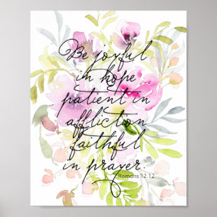 Poster Couleur d'eau des écritures   Romains 12