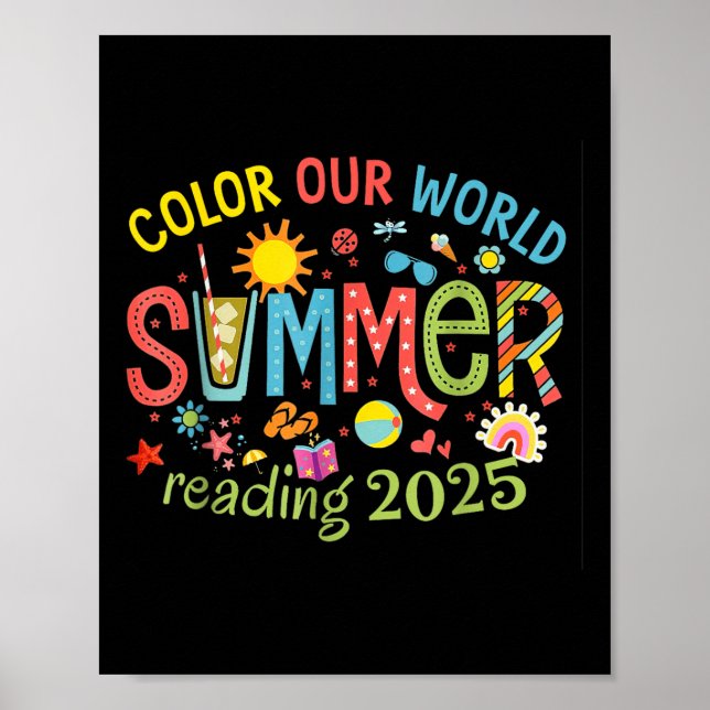 Poster Couleur Notre Monde Été 2025 Programme de Lecture  (Devant)