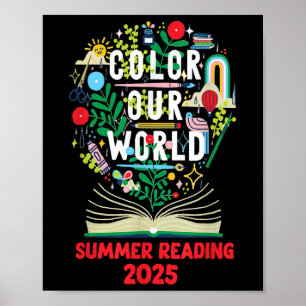 Poster Couleur Notre Monde Lecture Été Art Et Créativité