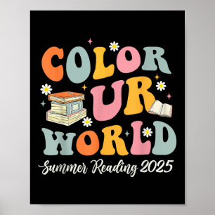 Poster Couleur Notre Monde Reading Programme 2025 Retro