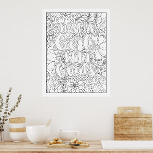 Poster Couleur Personnalisée Vous-Même Juste Une Fille Av