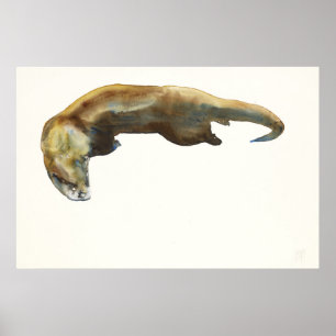 Poster Couleur pour aquarelle d'or sur le papier