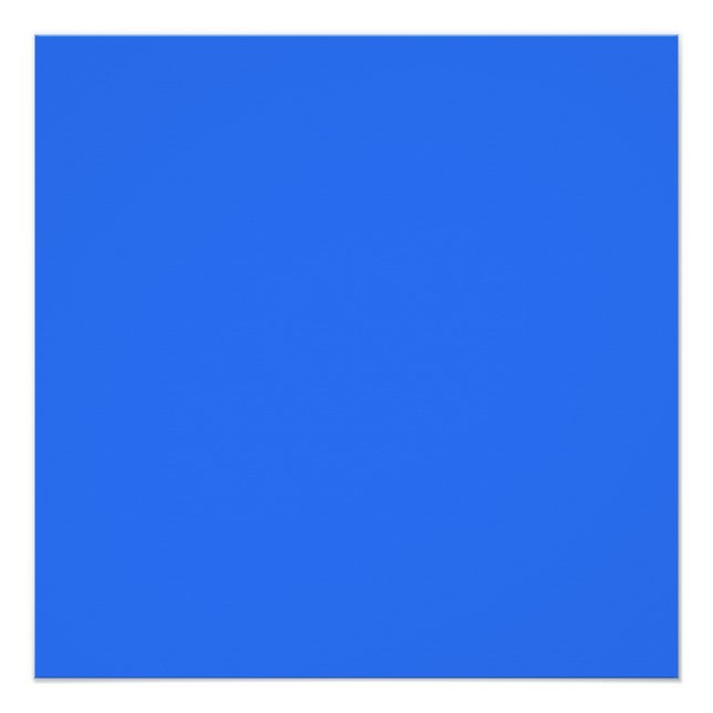 Poster couleur profonde bleu électrique (Devant)