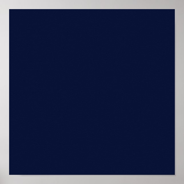 Poster Couleur solide bleu marine de minuit (Devant)