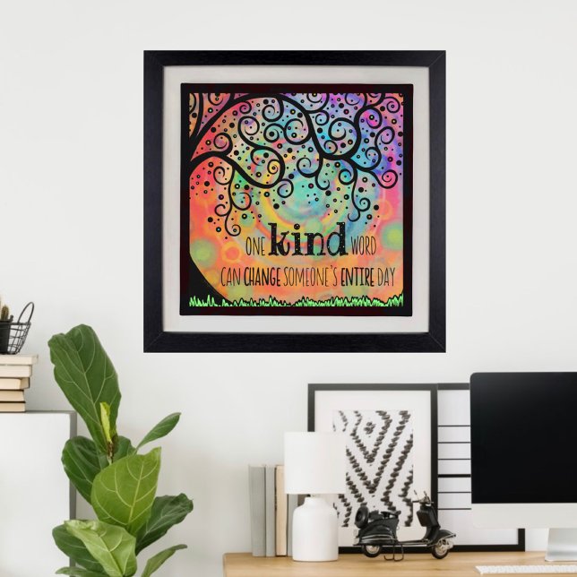 Poster Couleur vive "One Kind Day" (Créateur téléchargé)