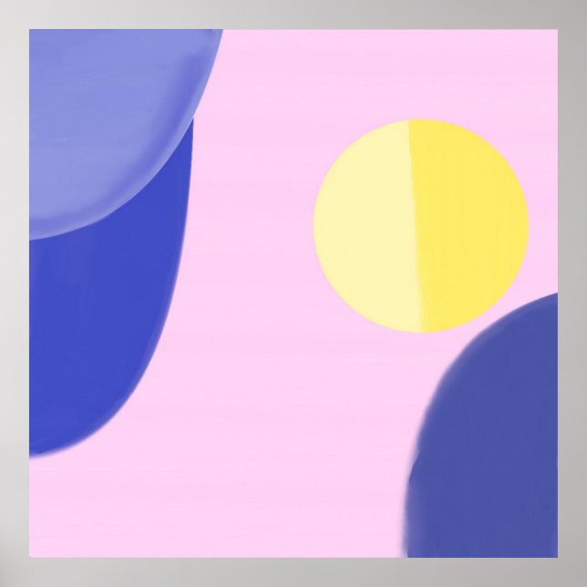 Poster couleurs acryliques modernes art abstrait (Devant)