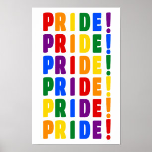 Poster Couleurs arc-en-ciel de la fierté LGBT