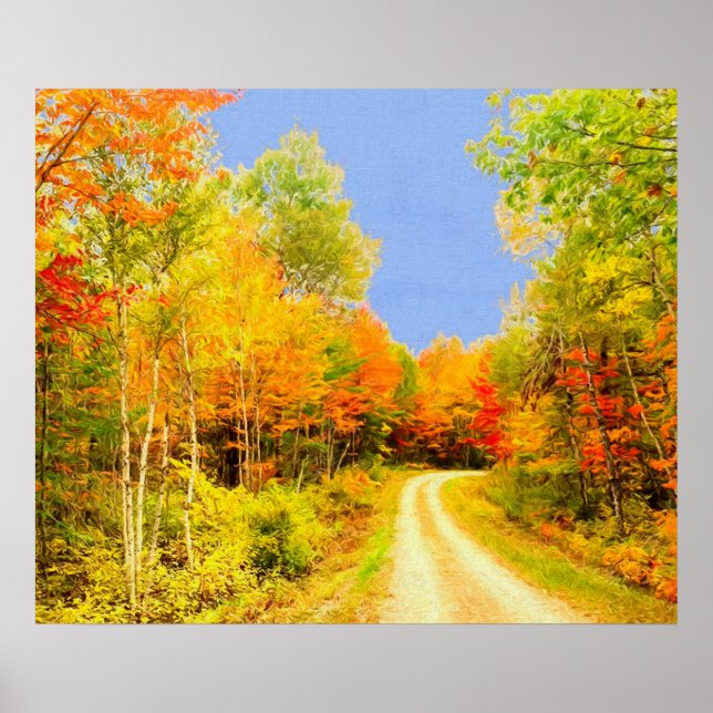 Poster Couleurs automnales Maine (Devant)