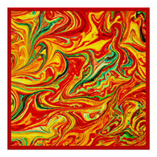 Poster Couleurs Chaudes Peinture Motif. Commandez dès mai