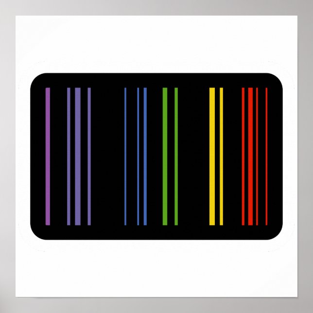 Poster Couleurs codées – Art de code-barres (Devant)