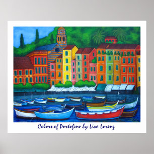 Poster Couleurs de copie de peinture de Portofino