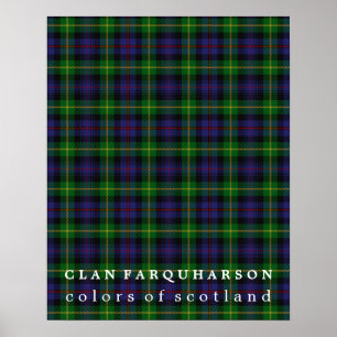 Poster Couleurs de Farquharson de clan de tartan de