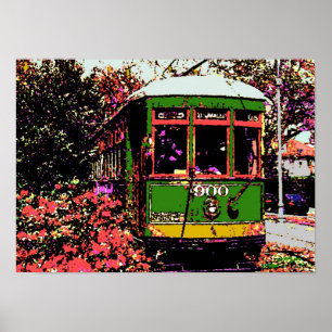 Poster Couleurs de Fauvist de tramway de la