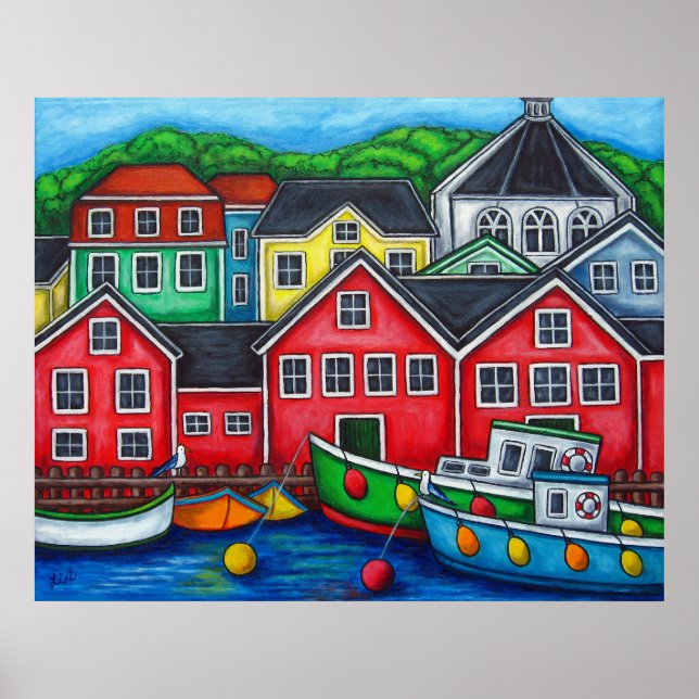 Poster Couleurs de Lunenburg Imprimer par Lisa Lorenz (Devant)