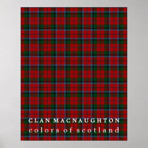 Poster Couleurs de MacNaughton de clan de tartan de