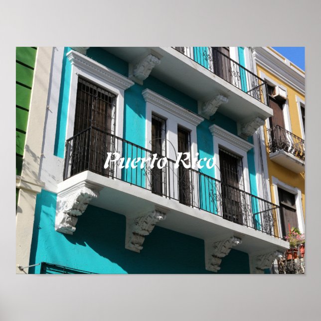Poster Couleurs de Porto Rico (Devant)