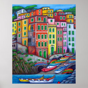 Poster Couleurs de Riomaggiore par Lisa Lorenz