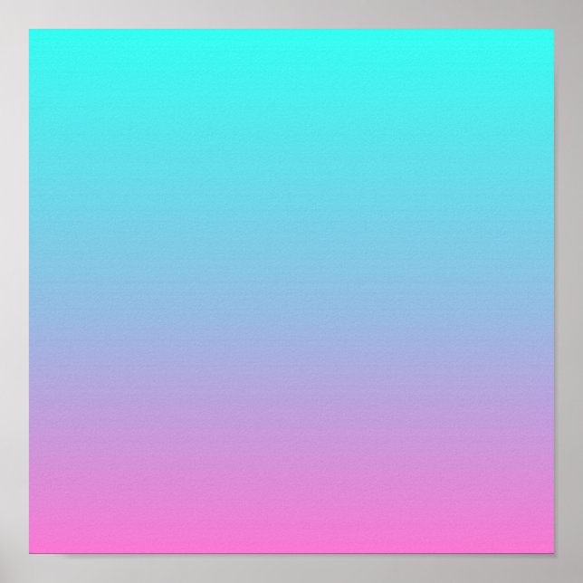 Poster Couleurs de sirène dégradé rose pourpre aquombre (Devant)