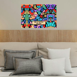 POSTER COULEURS D'EAU NUMÉRIQUE NEUROGRAPHIQUE