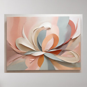 Poster Couleurs douces modernes abstrait pour les présent