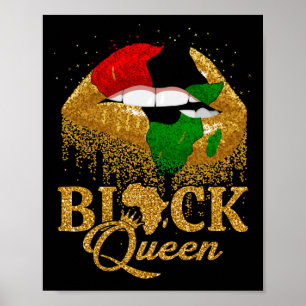Poster Couleurs du drapeau panafricain de la Reine noire