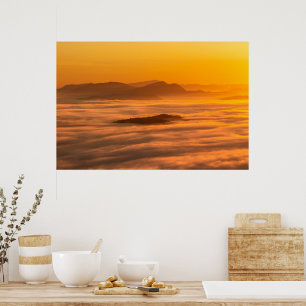 Poster Couleurs du lever de soleil et nuages