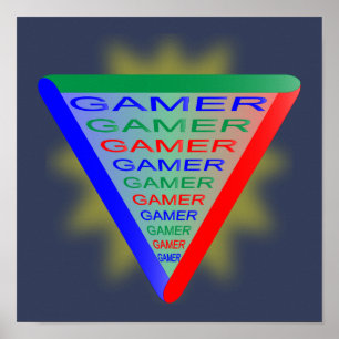 Poster Couleurs du système de jeu Gamer 3 Ultimate RVB