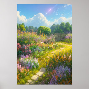 Poster Couleurs en Harmonie, Jardin magnifique