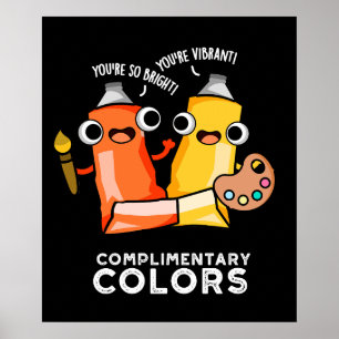 Poster Couleurs gratuites Funny Paint Pun Dark BG