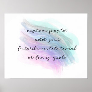Poster couleurs pastel aquarelle design ajouter un devis