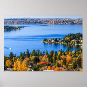 Poster Couleurs splendides de la chute chez Bellevue
