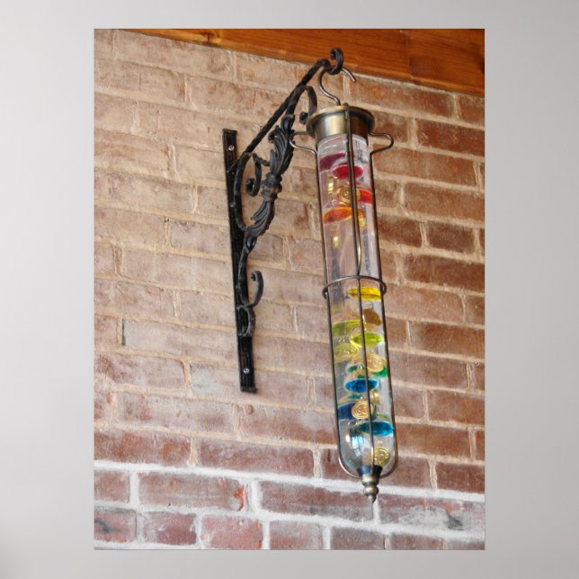 Poster Couleurs Sur Un Mur En Briques (Devant)