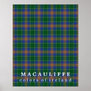 Poster Couleurs tartan MacAuliffe d'Irlande