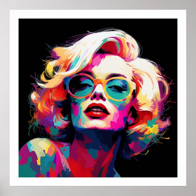 Poster Couleurs vives de la culture pop (Devant)
