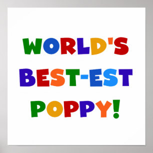 Poster Couleurs vives les meilleurs cadeaux de pavot au m