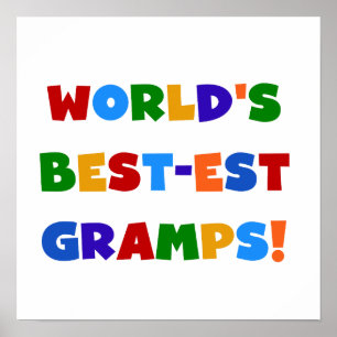 Poster Couleurs vives Meilleurs Cadeaux Gramps du monde