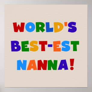 Poster Couleurs vives Meilleurs Tshirts Nanna