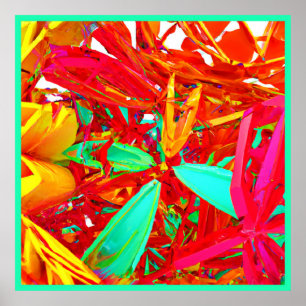 Poster Couleurs vives Motif Abstrait